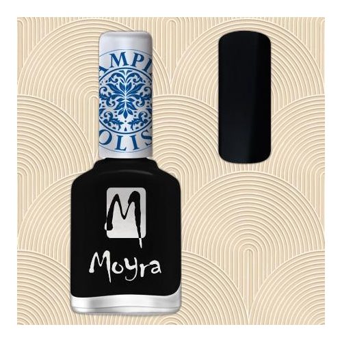 Moyra nyomdalakk 06 12ml fekete - fekete színű nyomdalakk