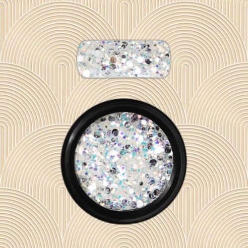 Moyra Holo glitter mix05fehér csillogó holo glitterpor