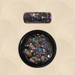 Moyra holo glitter10 black - fekete holo glitter körmökre