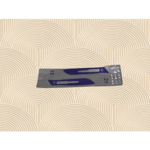 Szikepenge szénacél 21 steril műköröm formázó eszköz