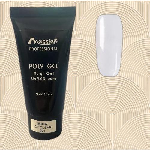Messier poly gel 30ml ice clear - átlátszó műköröm építő gél