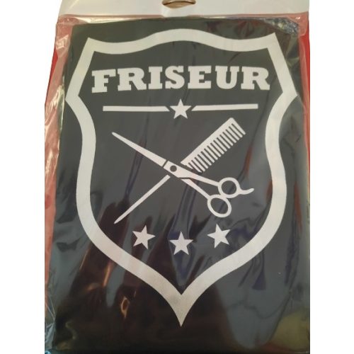 Vágókendõ kötõs fek.logó friseur - elegáns fodrászati kiegészítő