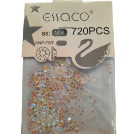 Essaco kristály kő 720db multi fehér hajdísz