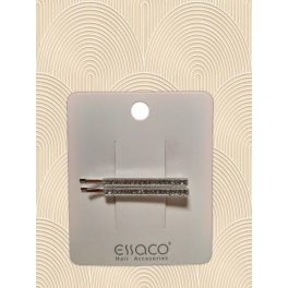 Essaco hullámcsat ezüst köves - elegáns hajdísz