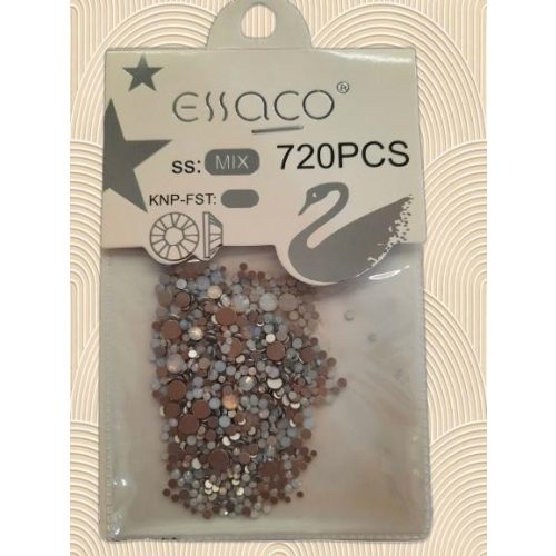 Essaco kristály kő 720db multi ezüst hajdísz