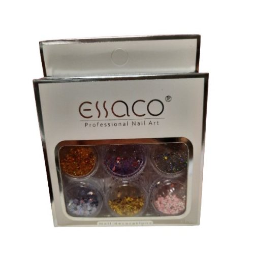 Essaco flitter színes 6db
