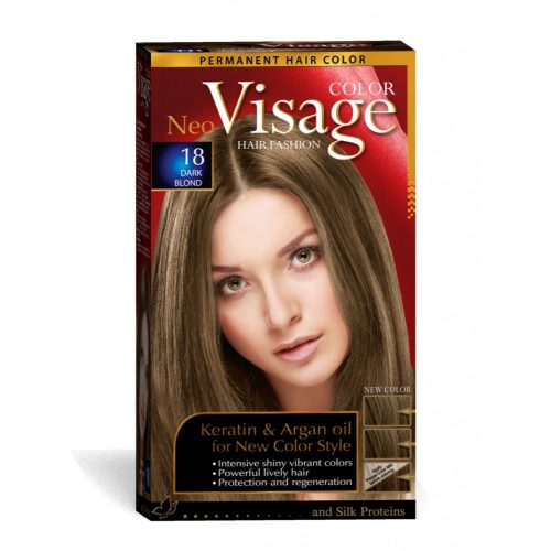 Visage Color 18 sötét szőke hajfesték - elegáns sötét szőke árnyalat