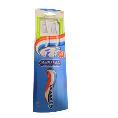 Aquafresh fogkefe 2db clean - fogkefe két darab, clean technológiával