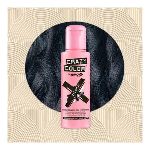 Crazy color Black 30 100ml hajfesték