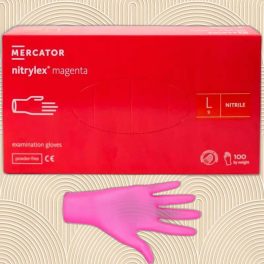 Kesztyű nit.magenta 100db L - kényelmes viselet, szakmai felhasználásra
