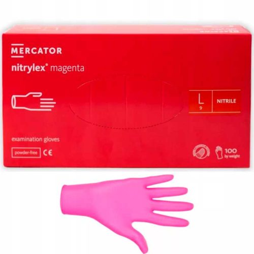 Kesztyű nit.magenta 100db L - kényelmes viselet, szakmai felhasználásra