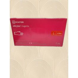 Kesztyű nitril magenta L kesztyű