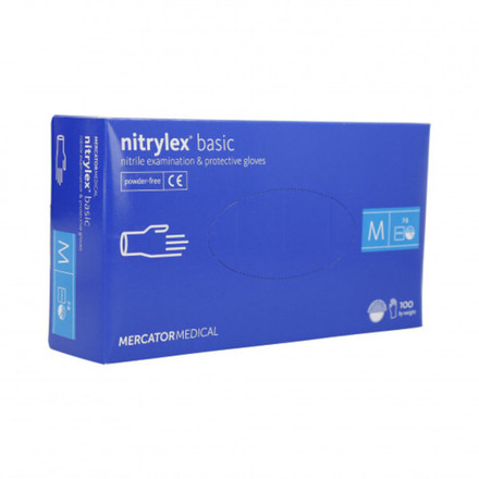 Kesztyű nitril kék 100DB M