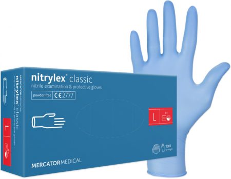 Kesztyű nitril kék 100db L