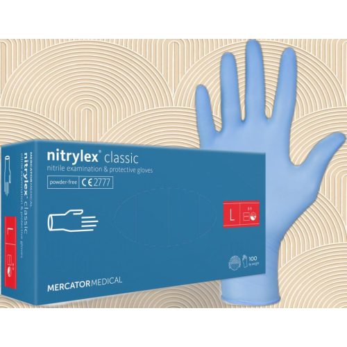 Kék nitril kesztyűk 100 darabos csomagban