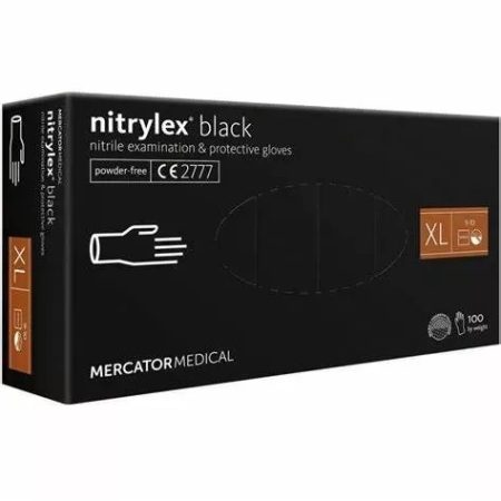 Kesztyű nitril fekete XL 100db