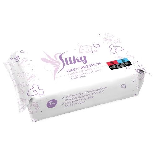 Silky Bbabtörlő 72lap - Puha és nedvszívó törlőlapok