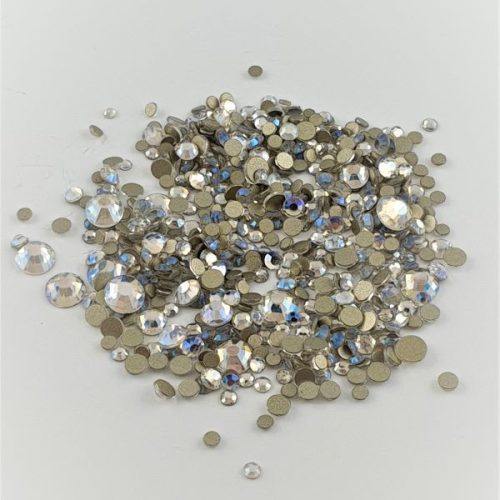 Körömkő strassz 720db mix crystal AB - mix crystal AB színű körömkövek