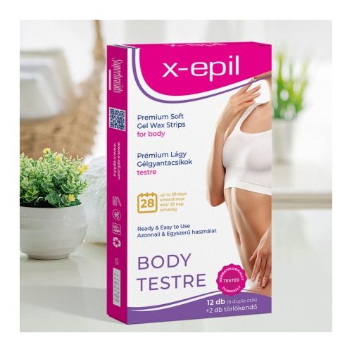 x-Epil gyantacsík testre 12DB - Otthoni szőrtelenítés