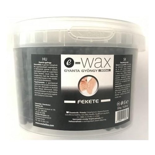 Gyanta gyöngy fekete vödör 300ml - szőrtelenítés