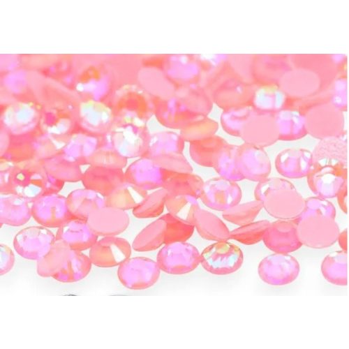 PN kristálykő neonAB Pink hajdísz - rózsaszín kristálykövekkel díszítve