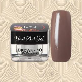 MN nail art gel 10 Brown műköröm zselé barna színben