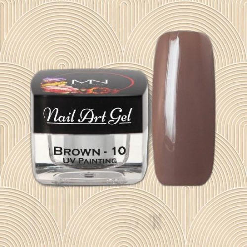 MN nail art gel 10 Brown műköröm zselé barna színben