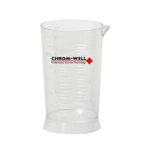 Chromwell Mérőpohár 100ml Átlátszó - fodrászati és műkörmös termék