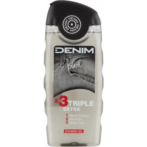Denim tusfürdő black 250 ml - férfi tusfürdő elegáns fekete palackban
