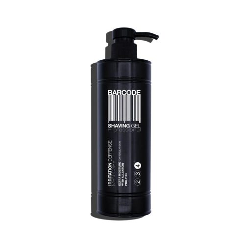 Barcode Borotválkozó gél 500ml - Borotválkozásra kész férfi arccal