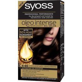 Syoss oleo hajfesték 4-86 - világos barna árnyalat vörös reflexekkel